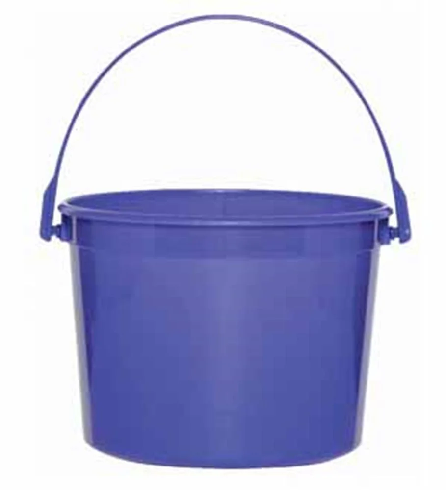 Plastic Bucket with Handle New Purple 1ct
