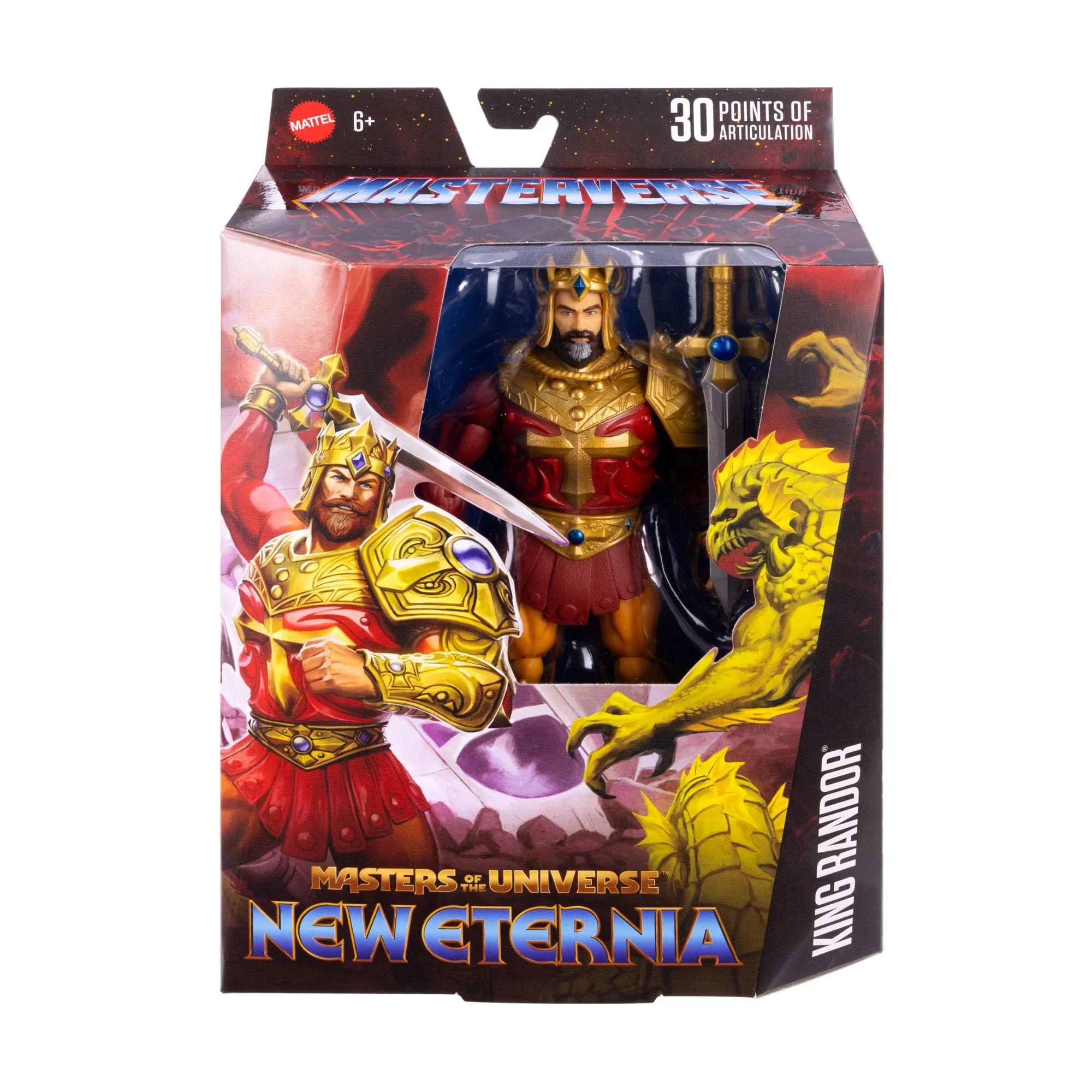 Masters Of The Universe Masterverse New Eternia King Randor MOTU Action Figure Toy, 30 Articulations
