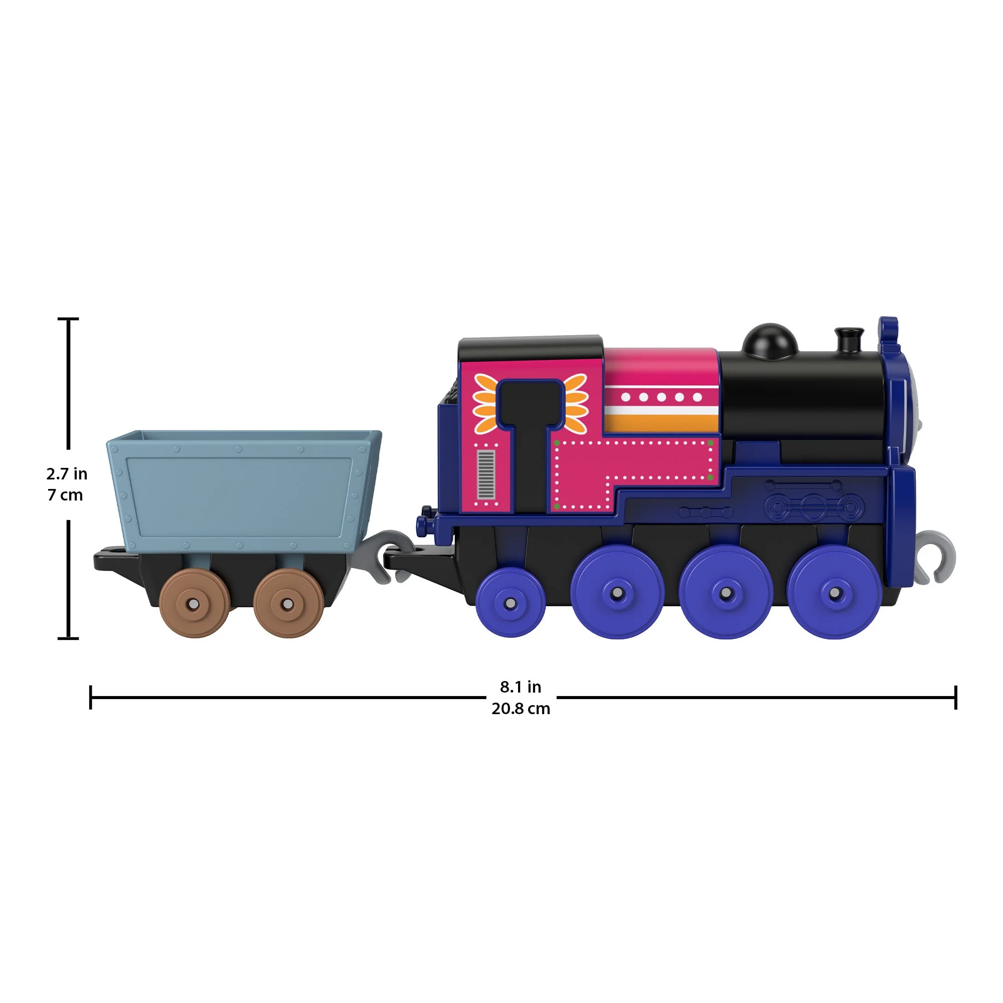 Thomas & Friends Toy Train, Ashima Diecast Push-Along Engine With Cargo, Preschool Toy