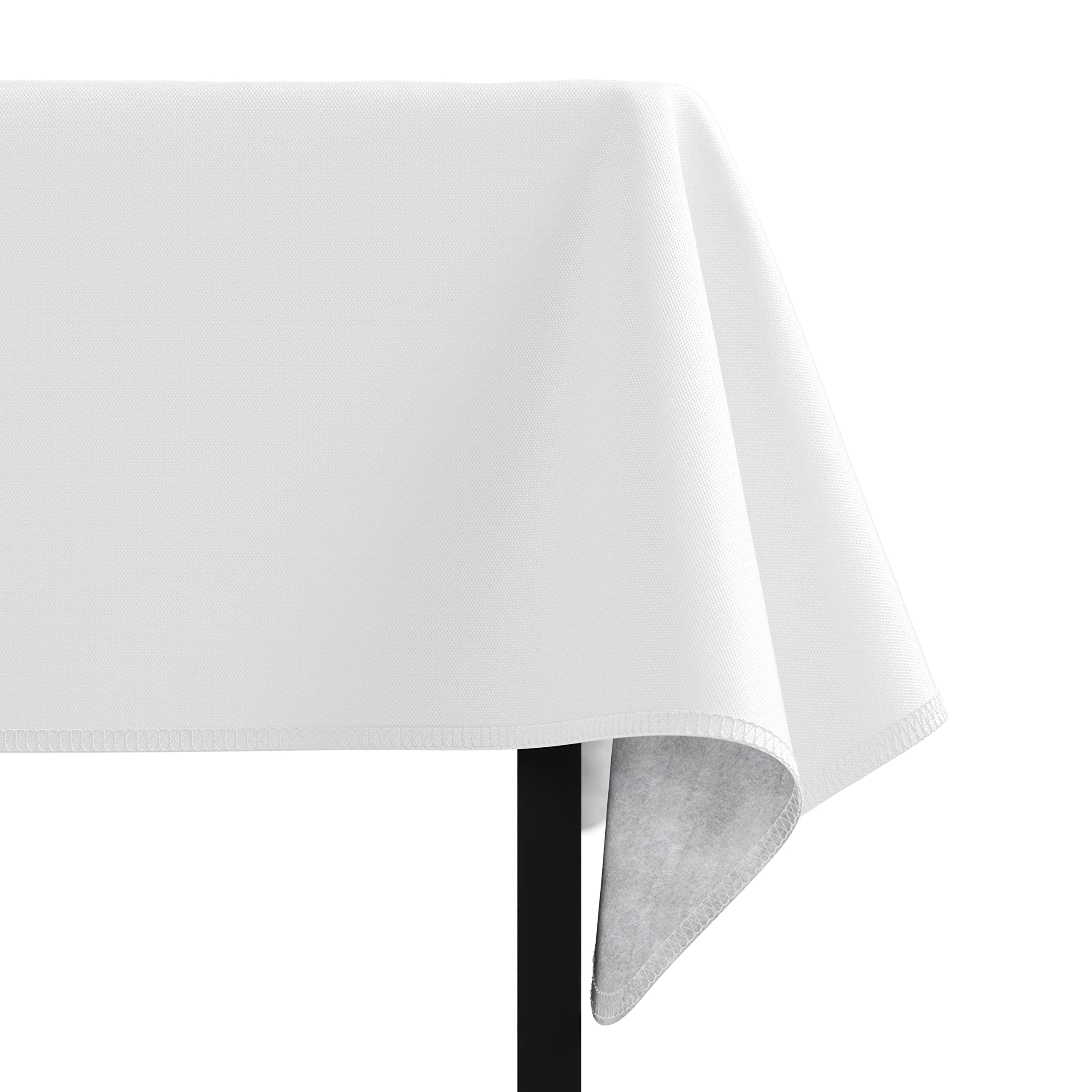 White Flannel Backed Table Cover 54 In. x 70 In.