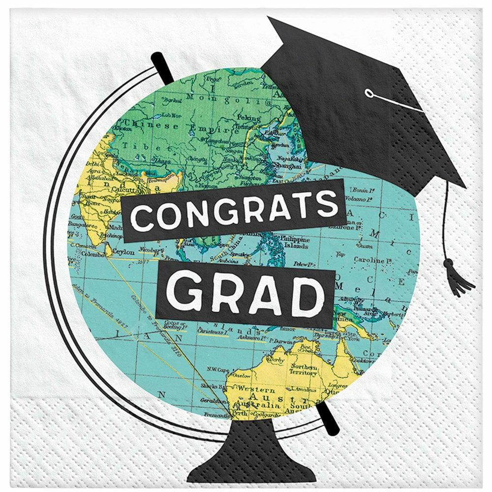 Graduation The World Awaits Lunch Napkin 36ct