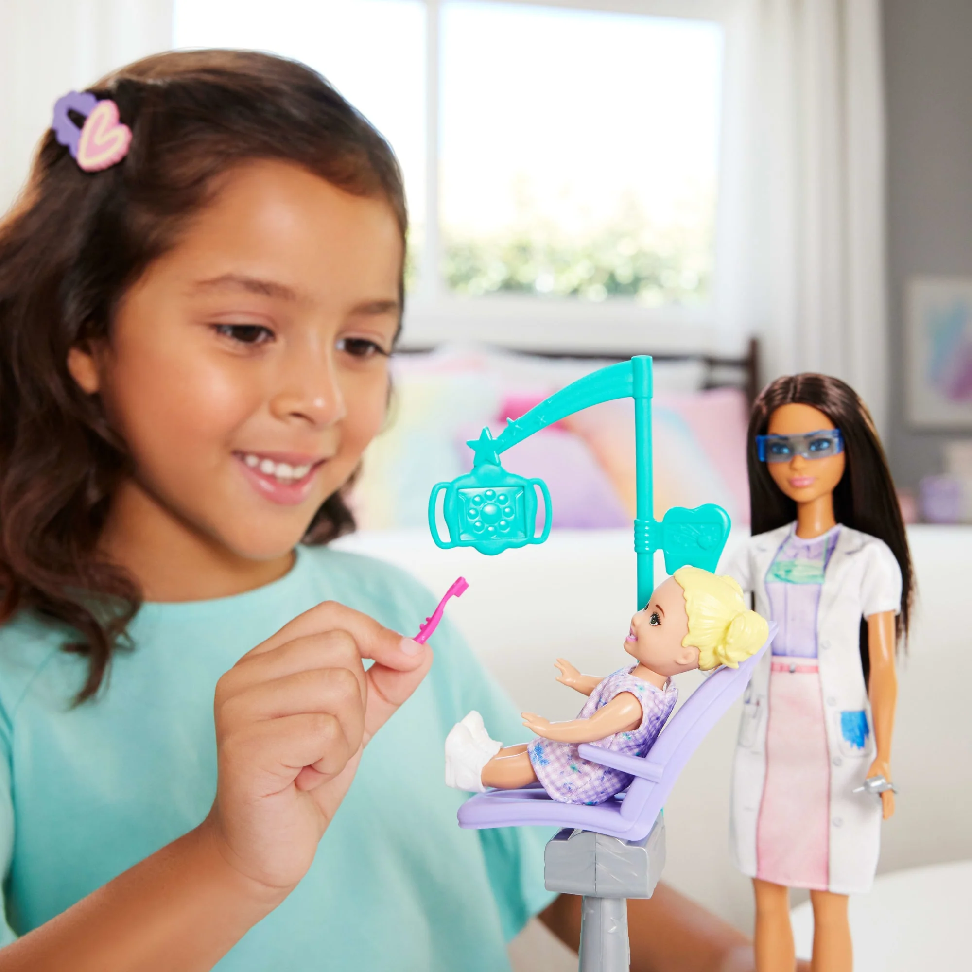 Barbie Dentist Doll With Brunette Fashion Doll, 1 Kid Doll, Medical Doctor Furniture & Accessories