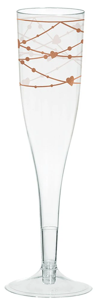 Navy Bride Plastic Champagne Glasses 16ct