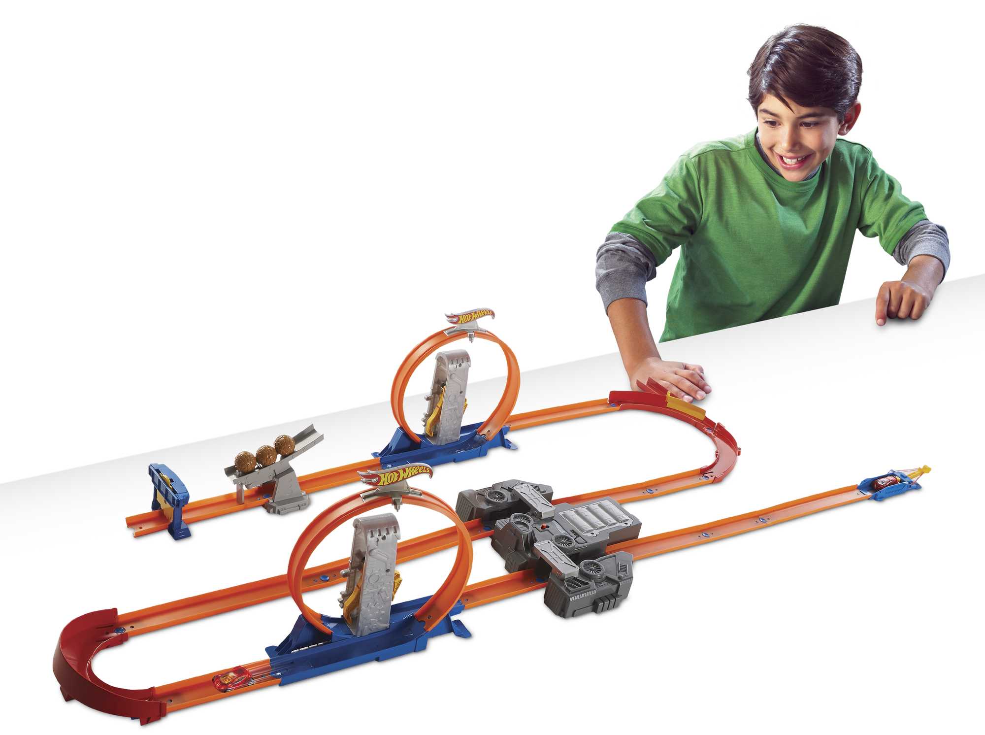 Hot Wheels Track Builder Total Turbo Takeover Track Set, Toy For Kids