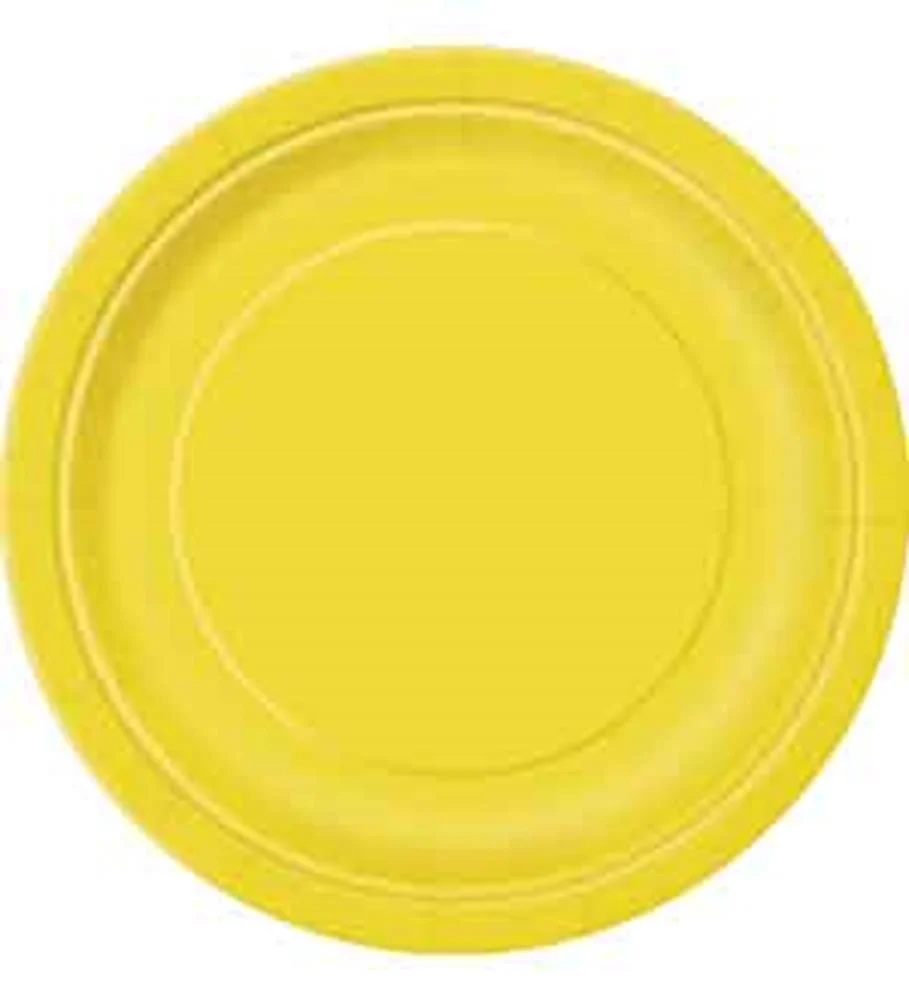 Yellow Paper Plate (L) 16ct