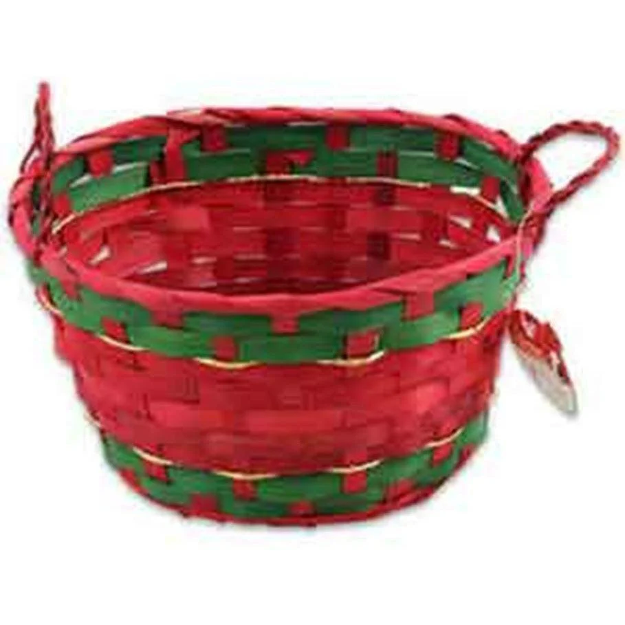 Basket Bamboo 2 Handles 9 in