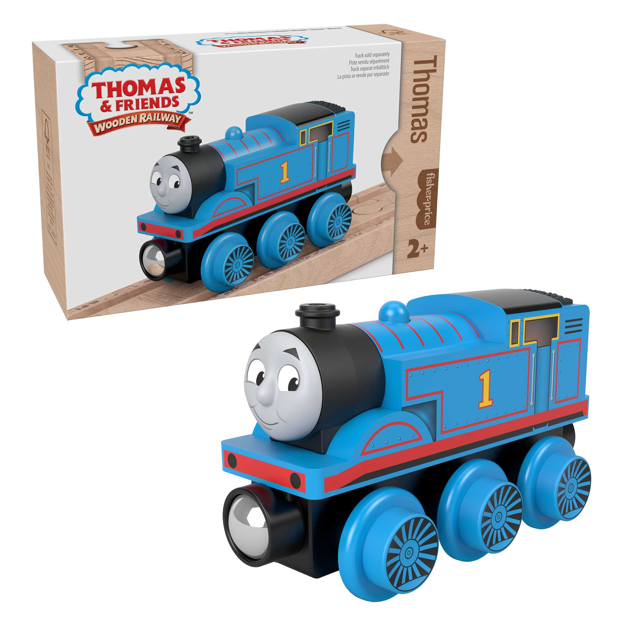 Fisher-Price Thomas And Friends Thomas Push-Along Wooden Toy Train For Toddlers And Preschool Child
