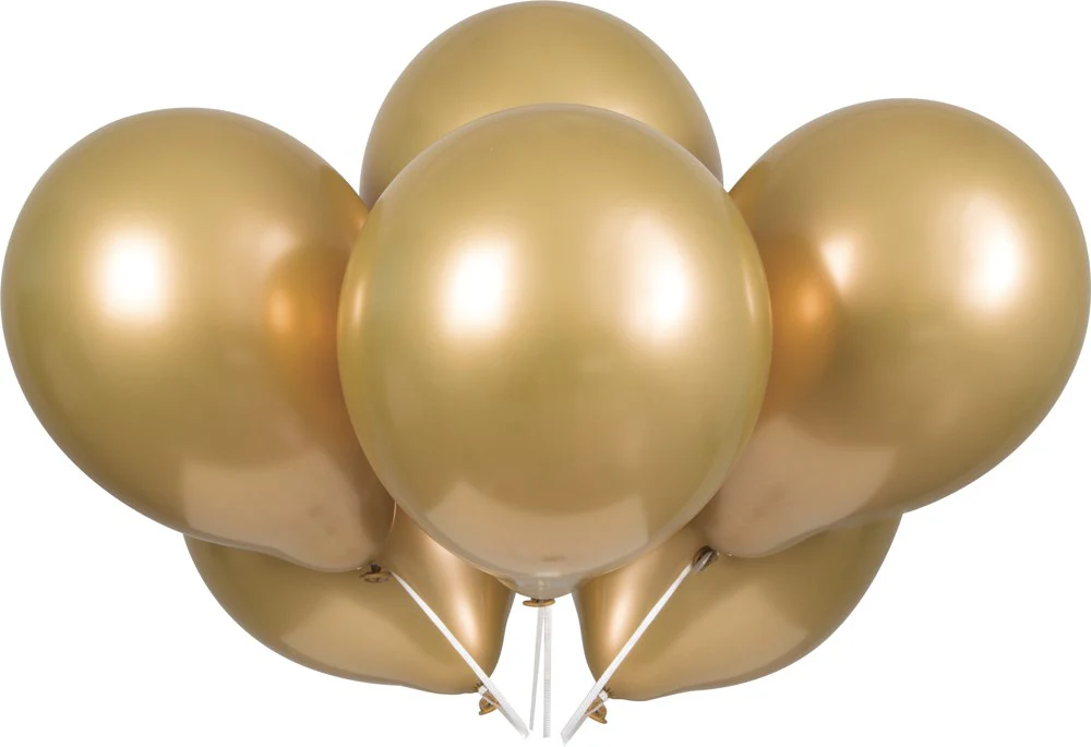 Platinum Latex Balloon Gold 11 inch 6ct