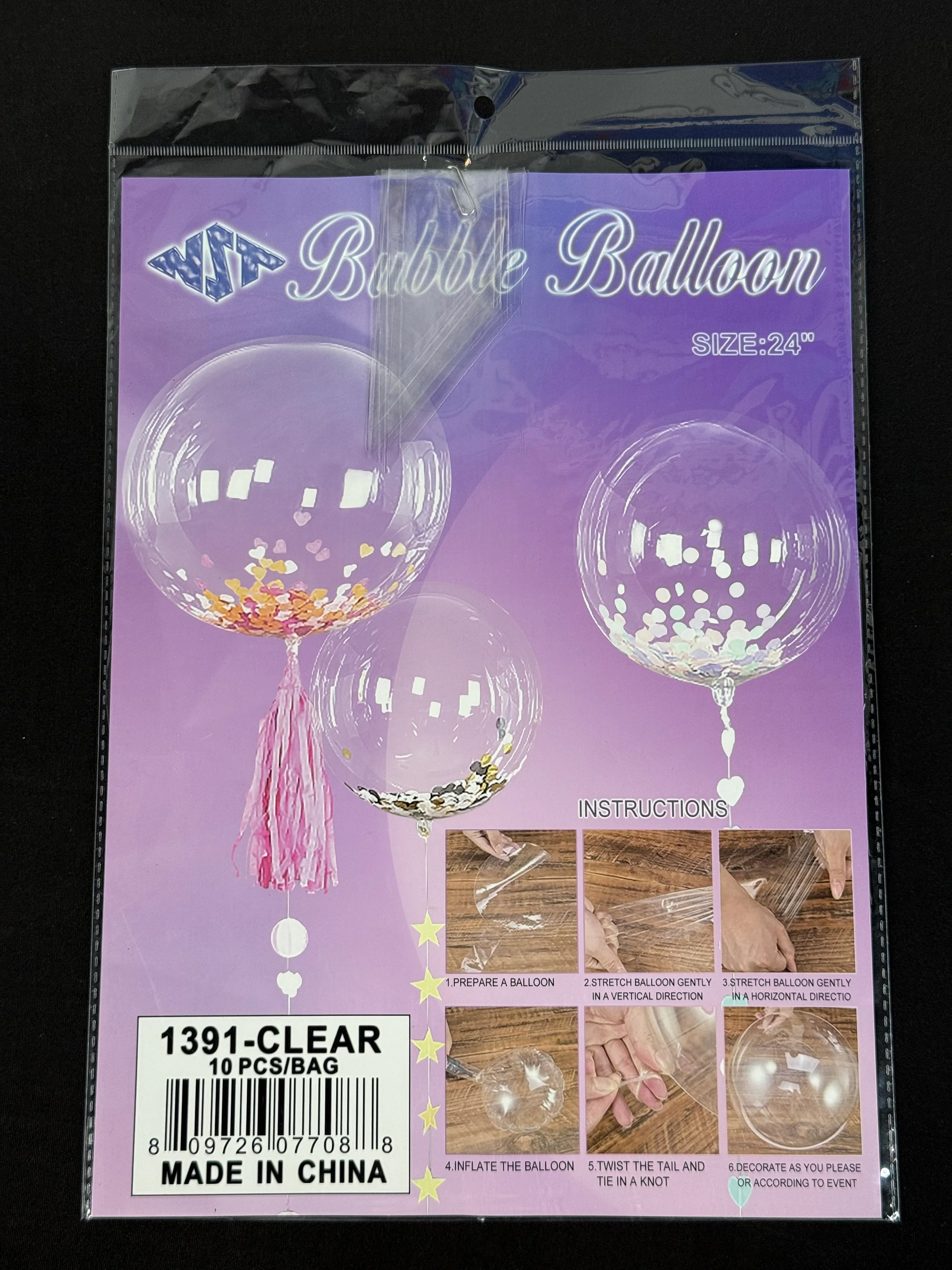 24in Bubble Balloon - Clear