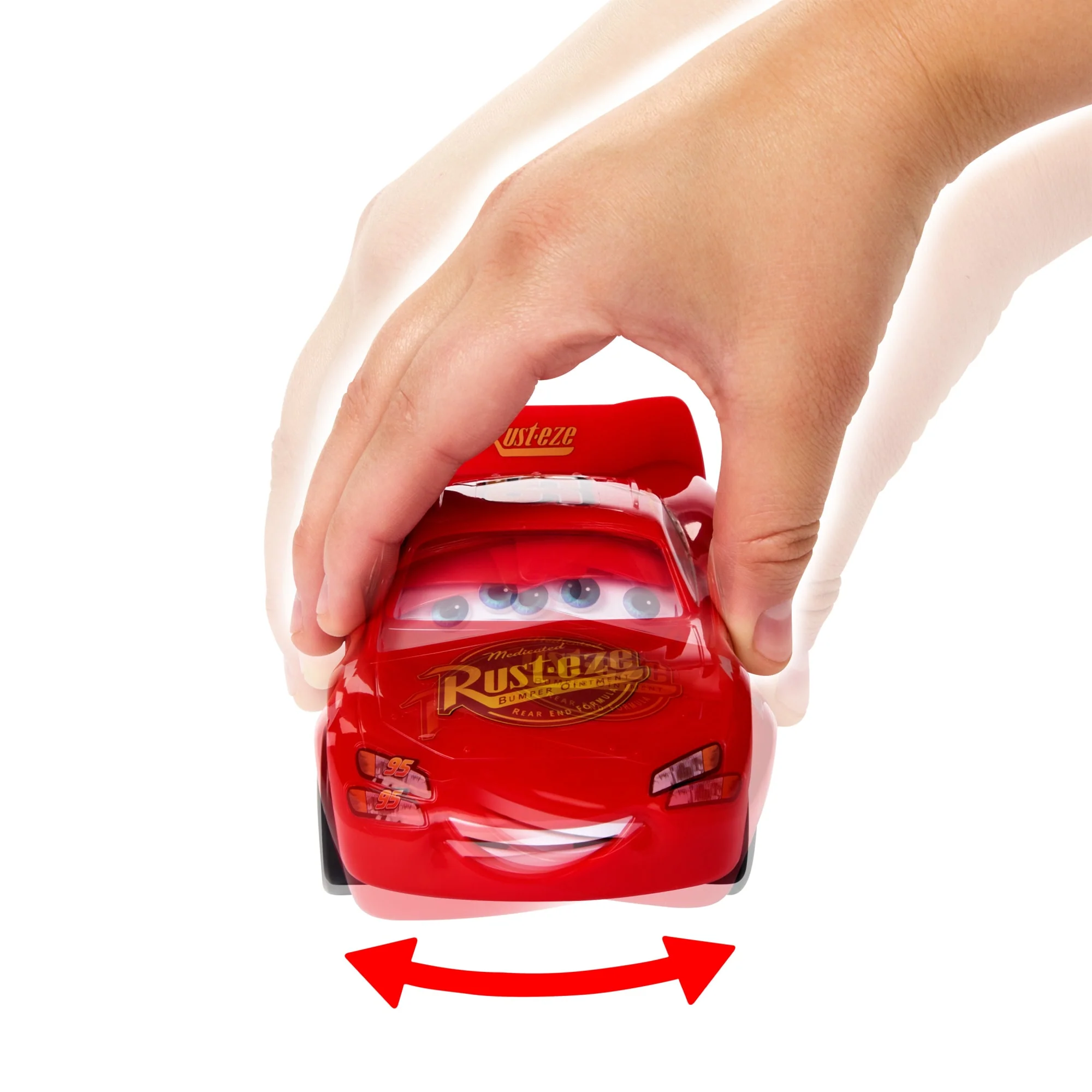Disney And Pixar Cars Moving Moments Lightning Mcqueen Toy Car With Moving Eyes & Mouth