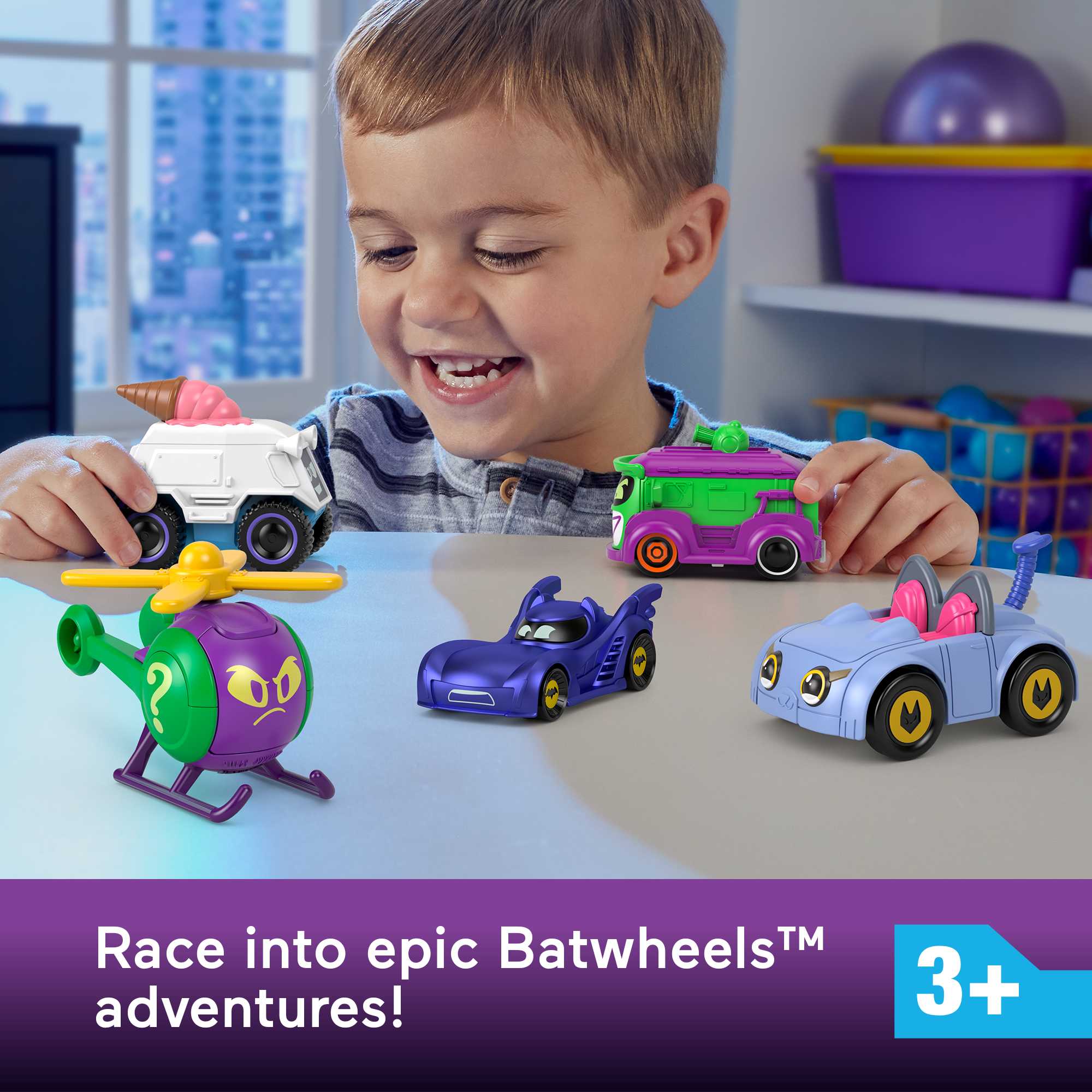 Fisher-Price DC Batwheels 1:55 Scale Vehicle Multipack, 5-Piece Diecast Toy Cars, Preschool Toys