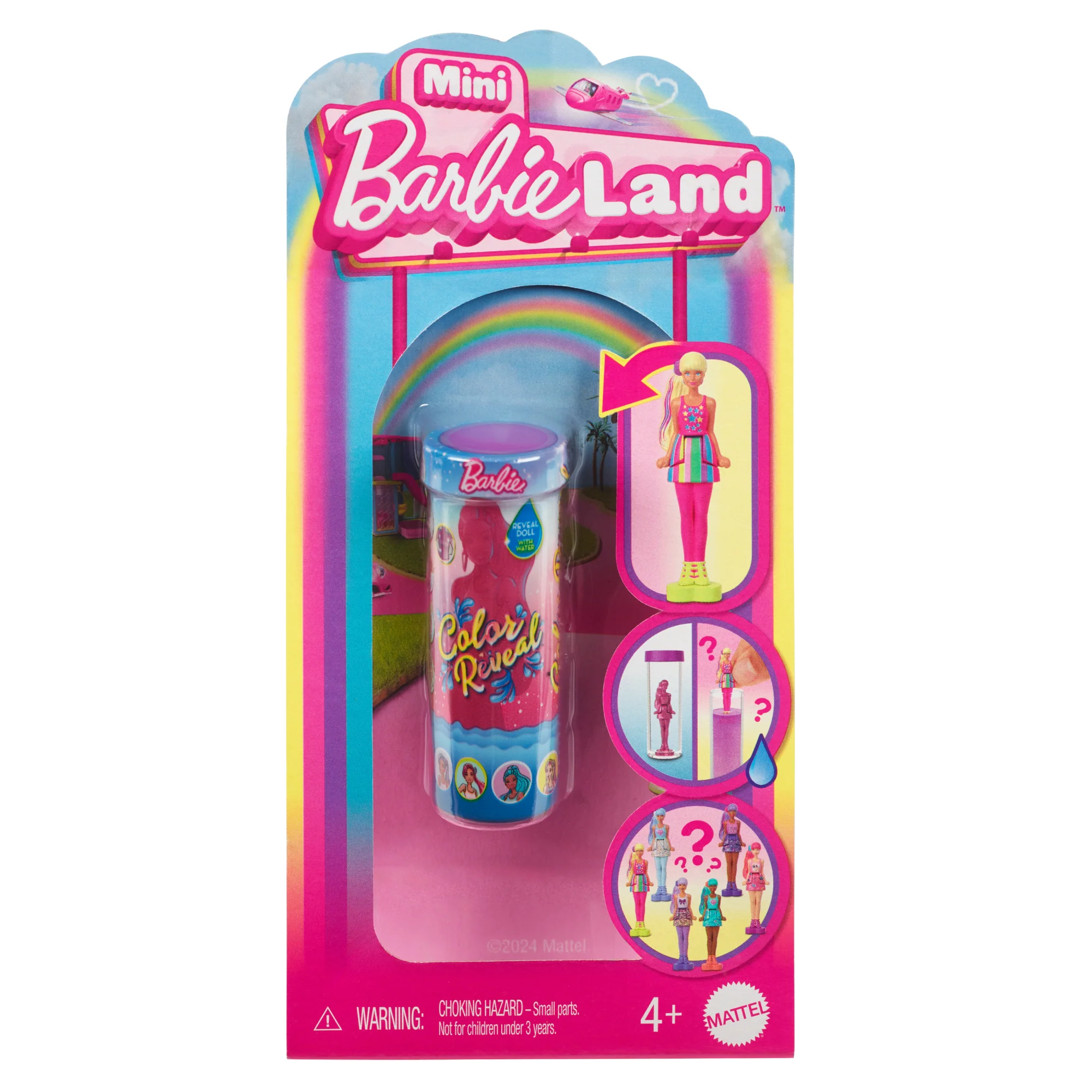 Barbie Mini Barbieland Color Reveal Dolls, 1.5-inch Doll With Surprise Water Reveal