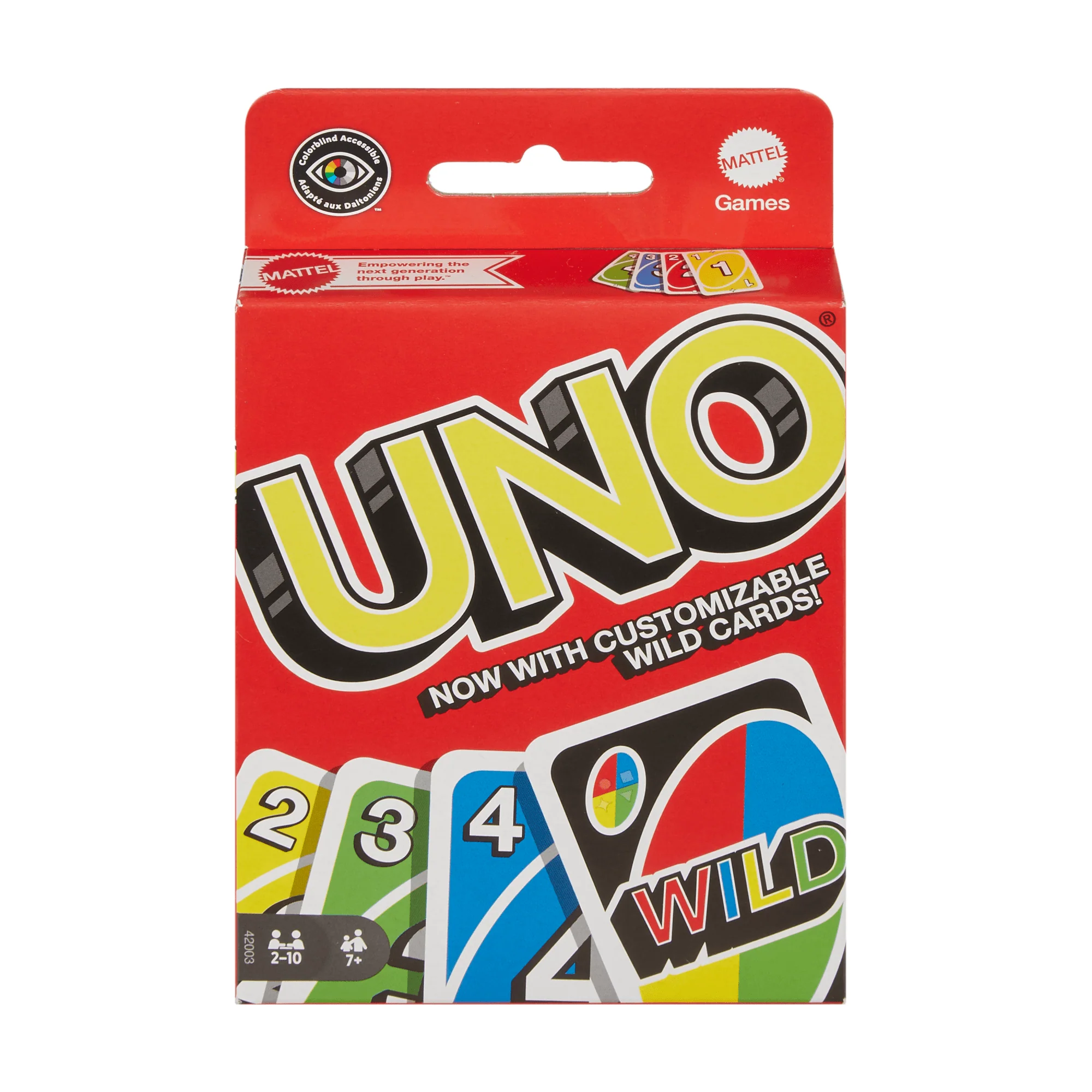 UNO Color & Number Matching Card Game For 2-10 Players Ages 7Y+
