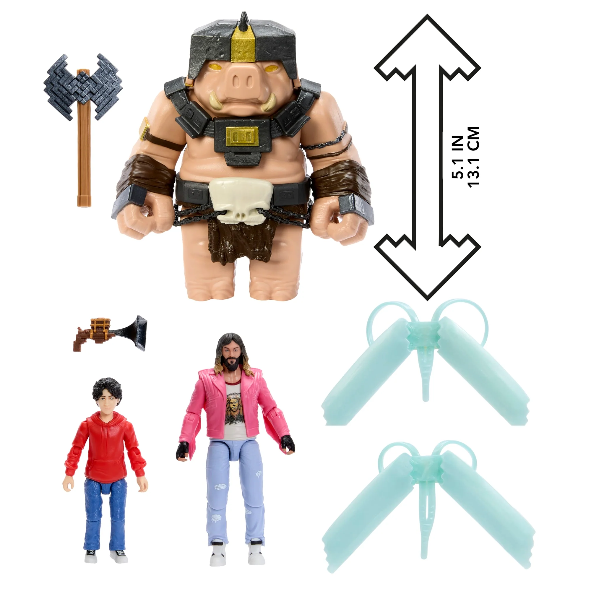 Minecraft A Well-Crafted Escape Figure Pack With 3 Action Figures & 4 Accessories Inspired By The Movie