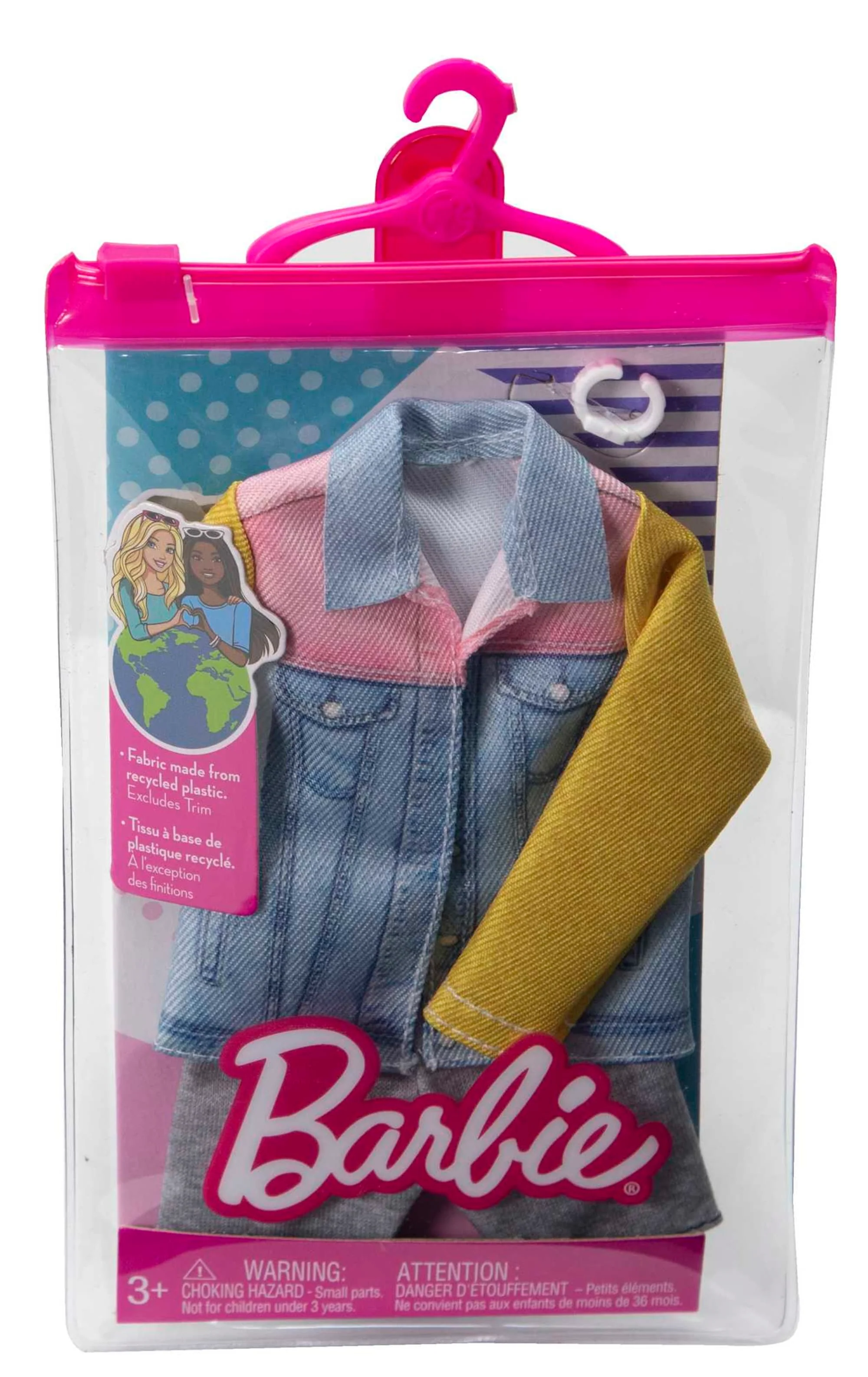 Barbie Fashions Pack: Ken Doll Clothes, Denim Jacket, Shorts, Watch, 3 & Up