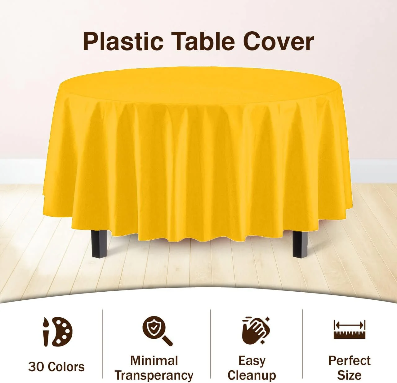 Premium Round Yellow Table Cover