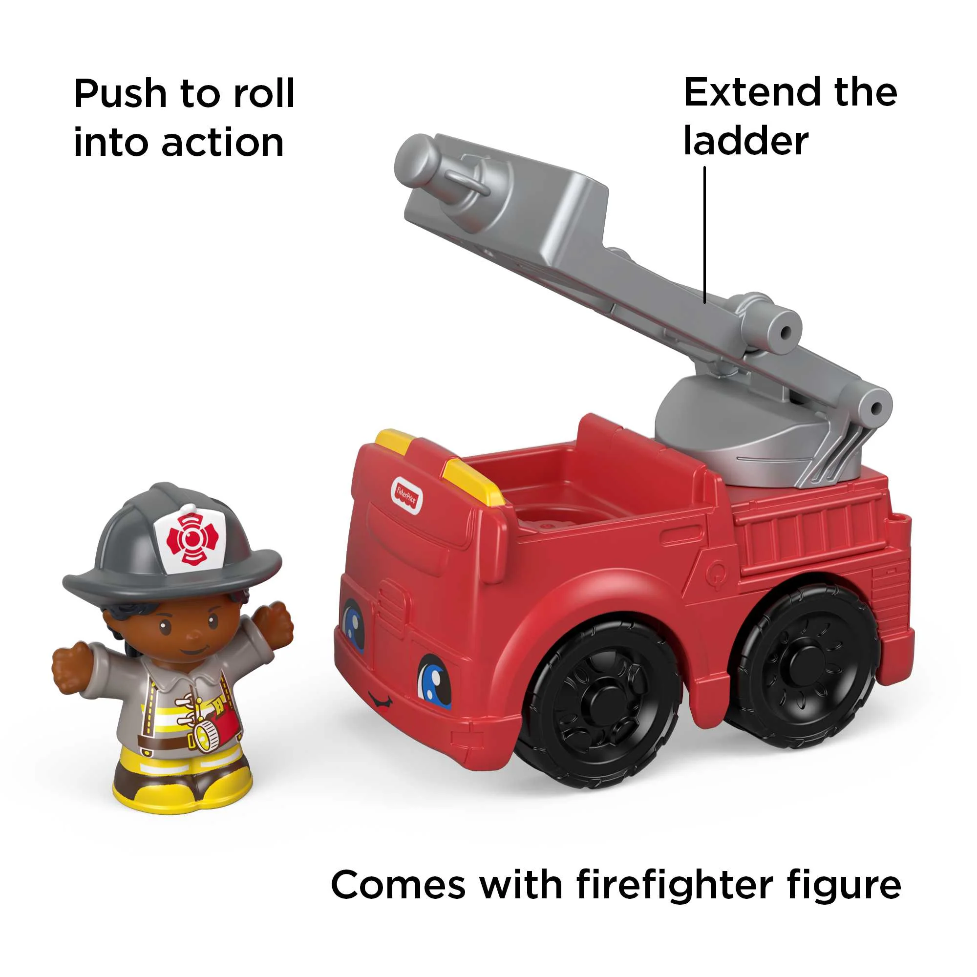 Fisher-Price Little People To the Rescue Fire Truck & Firefighter Figure For Toddlers