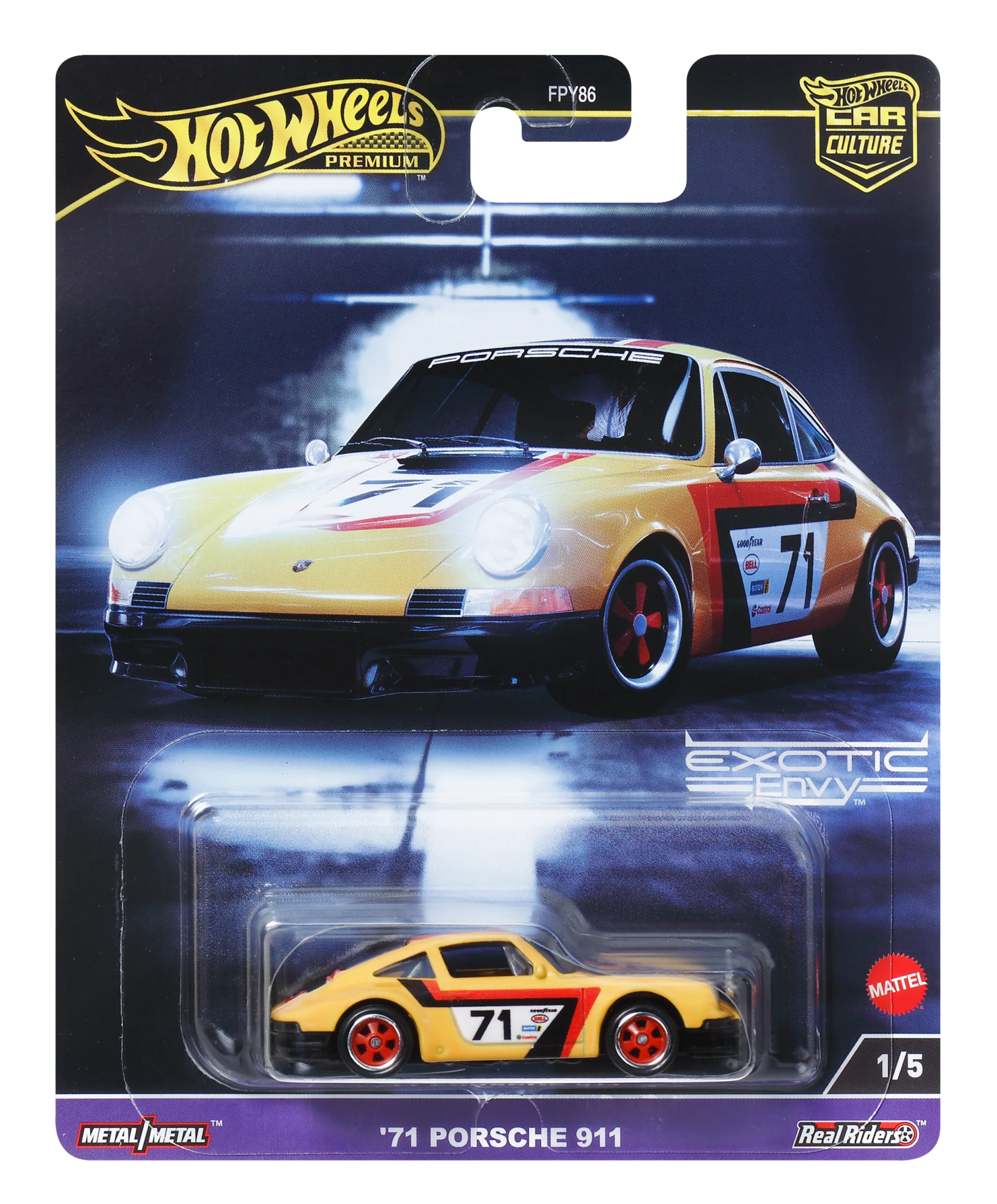 Hot Wheels Car Culture Circuit Legends '71 Porsche 911 For 3 Years Old & Up