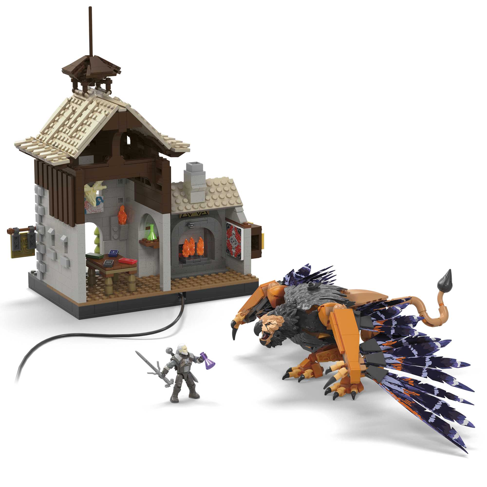 MEGA The Witcher Geralt's Griffin Hunt Building Kit (1170 Pieces)