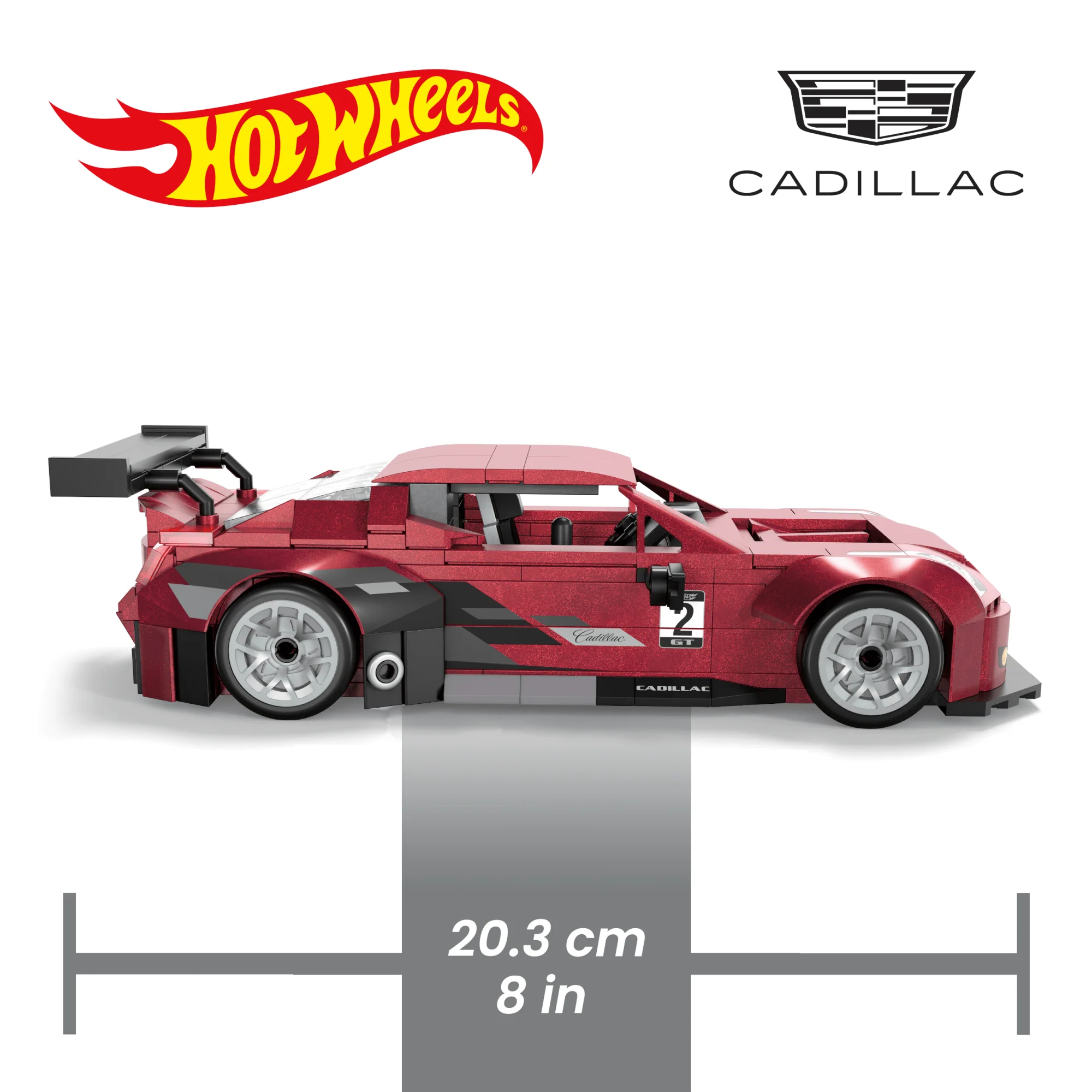 MEGA Hot Wheels Cadillac Ats-V R Vehicle Building Toy Kit (319 Pieces) For Collectors