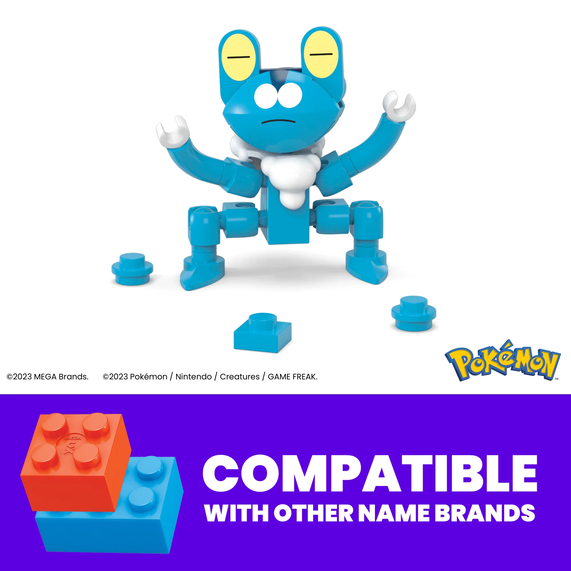 MEGA Pokémon Froakie Building Toy Kit, Poseable Action Figure (29 Pieces) For Kids