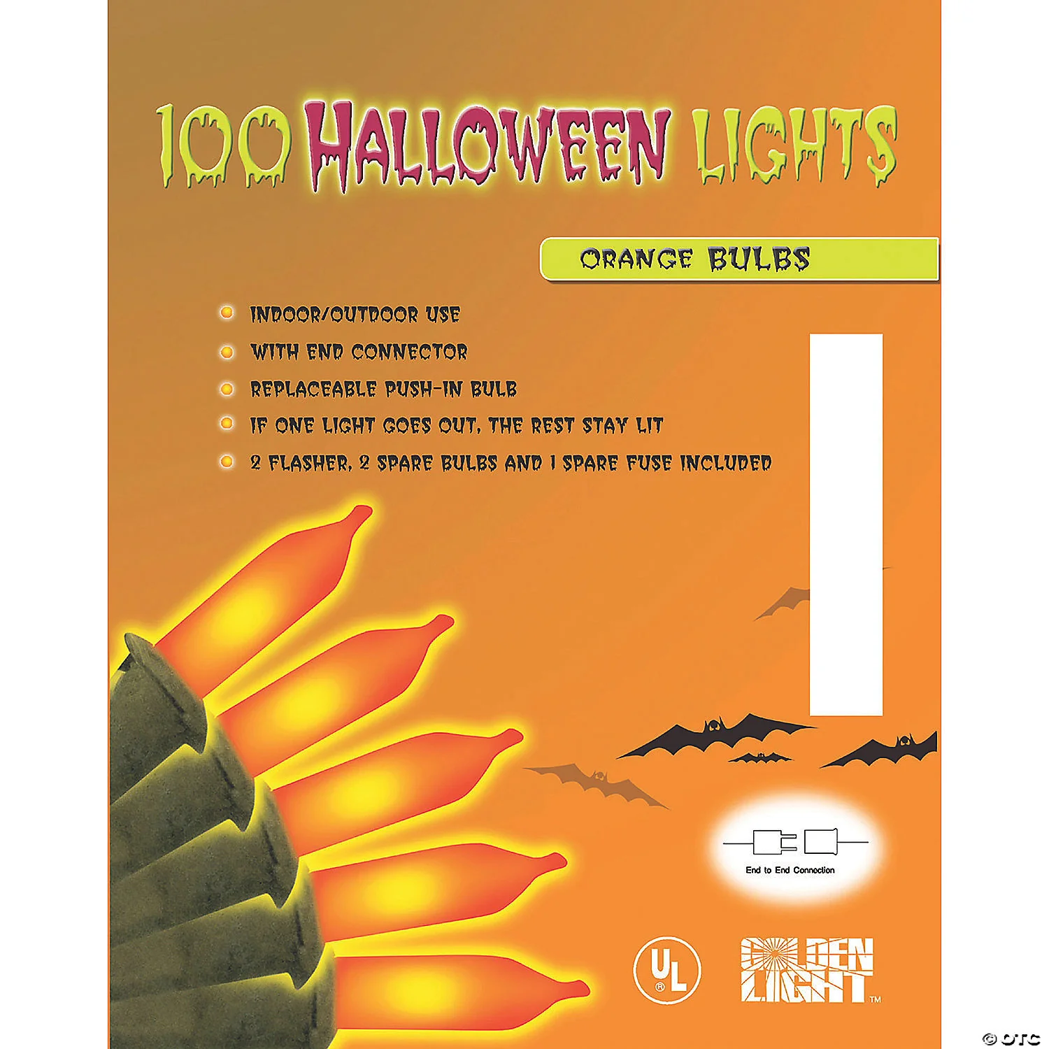 Halloween Lights Orange 100-Count | Costume-Shop.com
