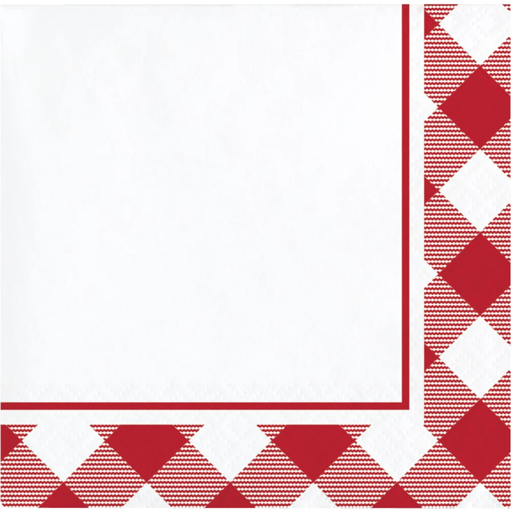 Classic Gingham Beverage Napkin 16ct