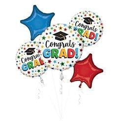Anagram Multi-Colored Grad Balloon Bouquet