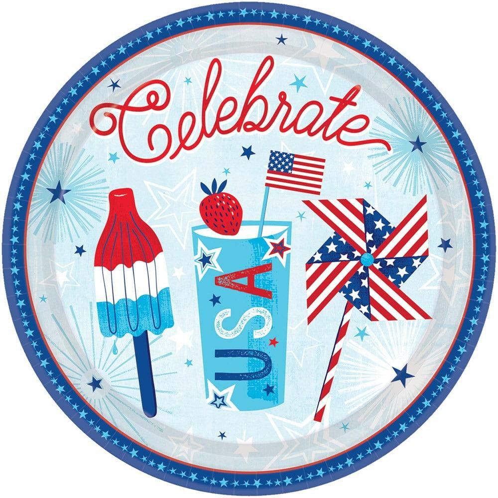 Celebrate USA 10.5in Round Plate