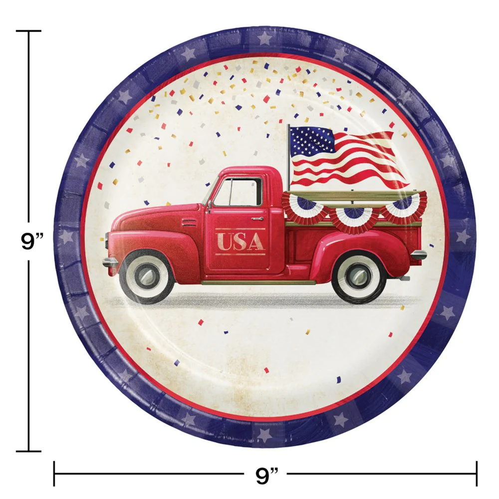 Patriotic Parade Dinner Plate 8ct