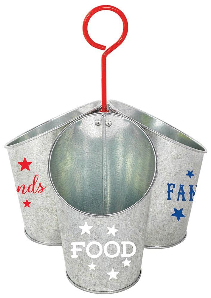 Patriotic Metal Utensil Caddy