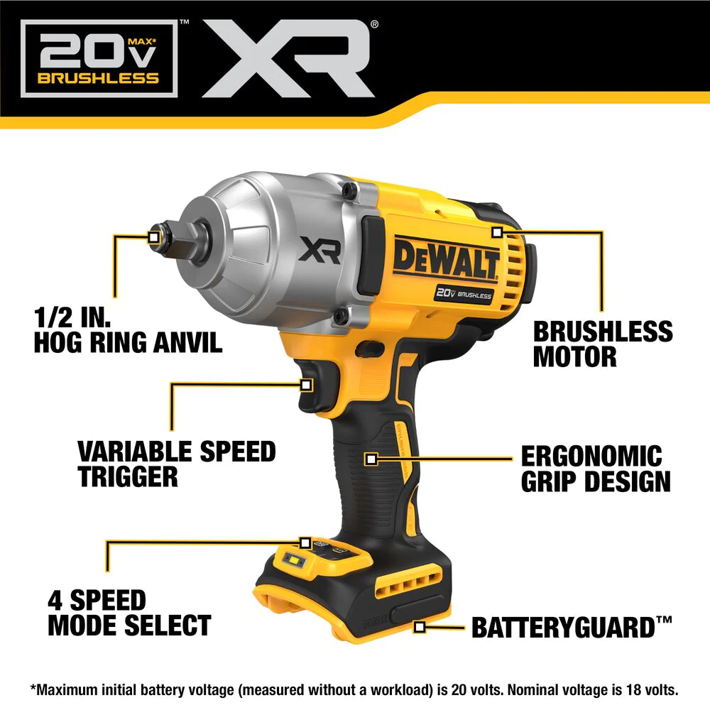 DeWALT DCF900B 20V MAX XR 1/2
