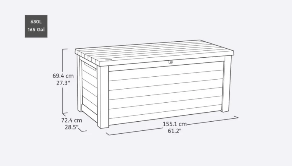 Northwood 630L Outdoor Storage Box - White