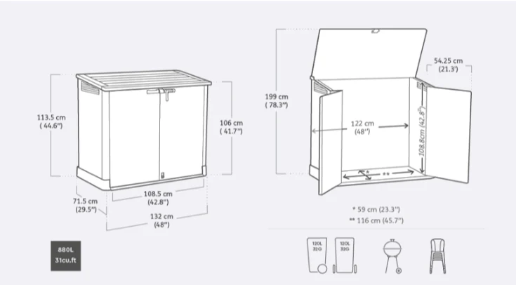 Store It Out Prime Shed 880L (at Bunnings Only)