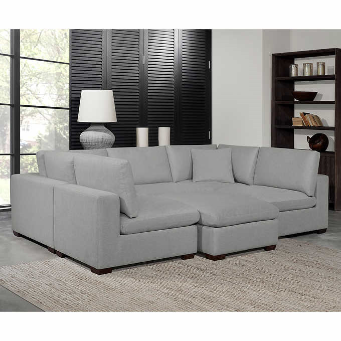 Thomasville Lowell 8-Piece Fabric Modular Sectional(Gray)