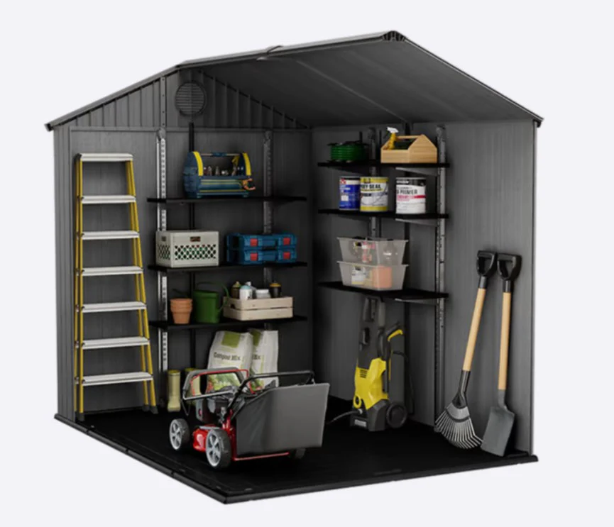 Darwin 6x8 Garden Shed - Grey