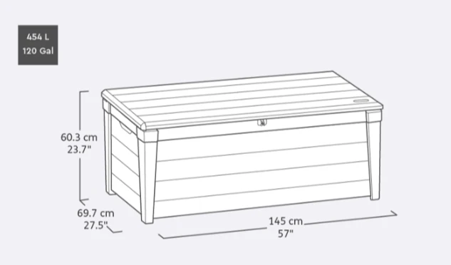 Brightwood 454L Outdoor Storage Box - White