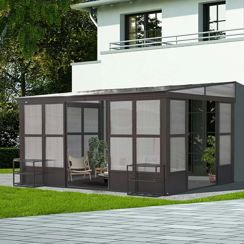 Polycarbonate Wall Mounted Sunroom