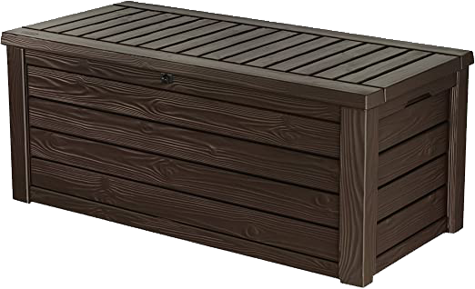 💕Clearance Sale💕Keter Outdoor Storage Deck Box, 150 Gallon Resin Patio Bin & Bench, Solid, Dark Grey
