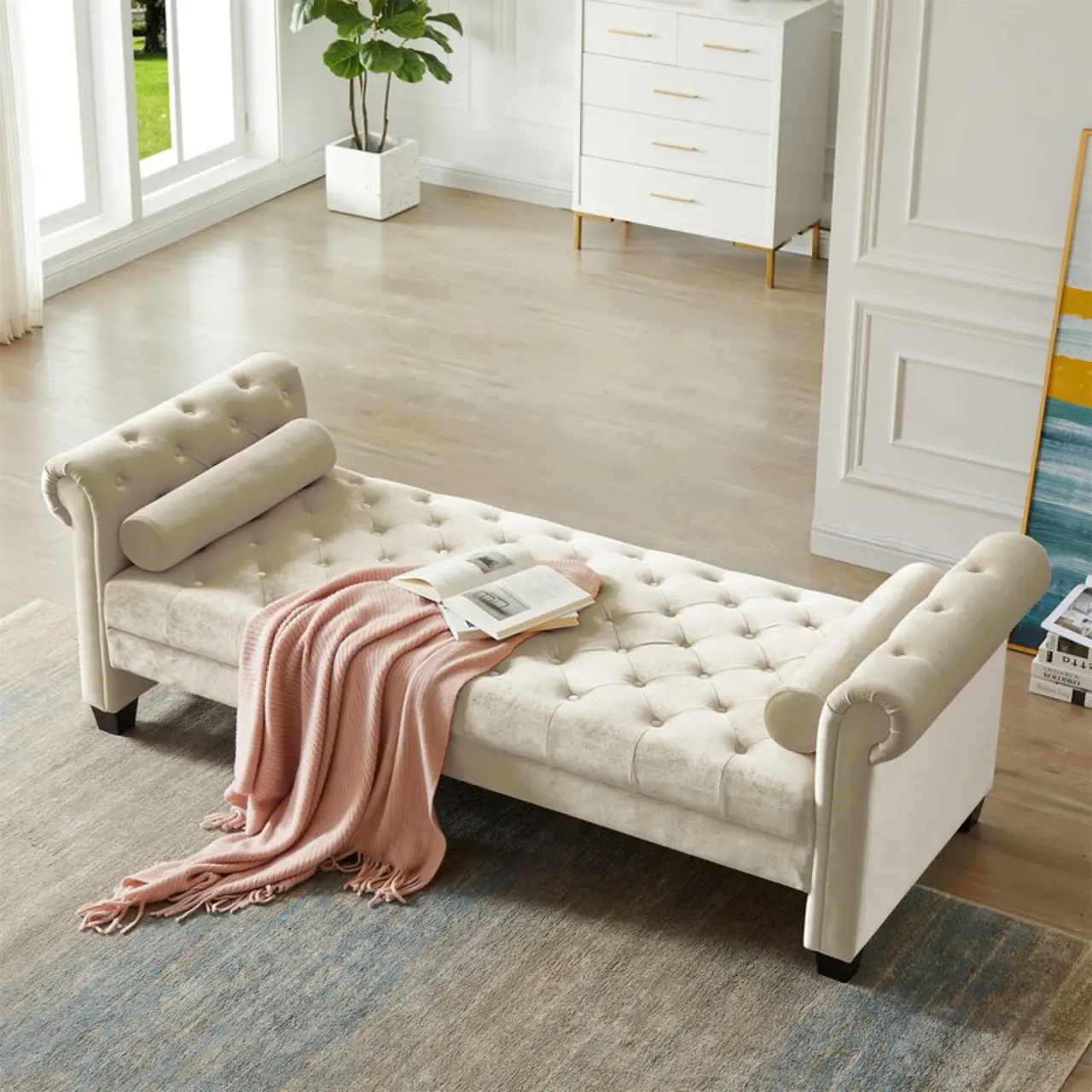 Aitiana 82.3'' Velvet Rolled Arm Sofa Bed