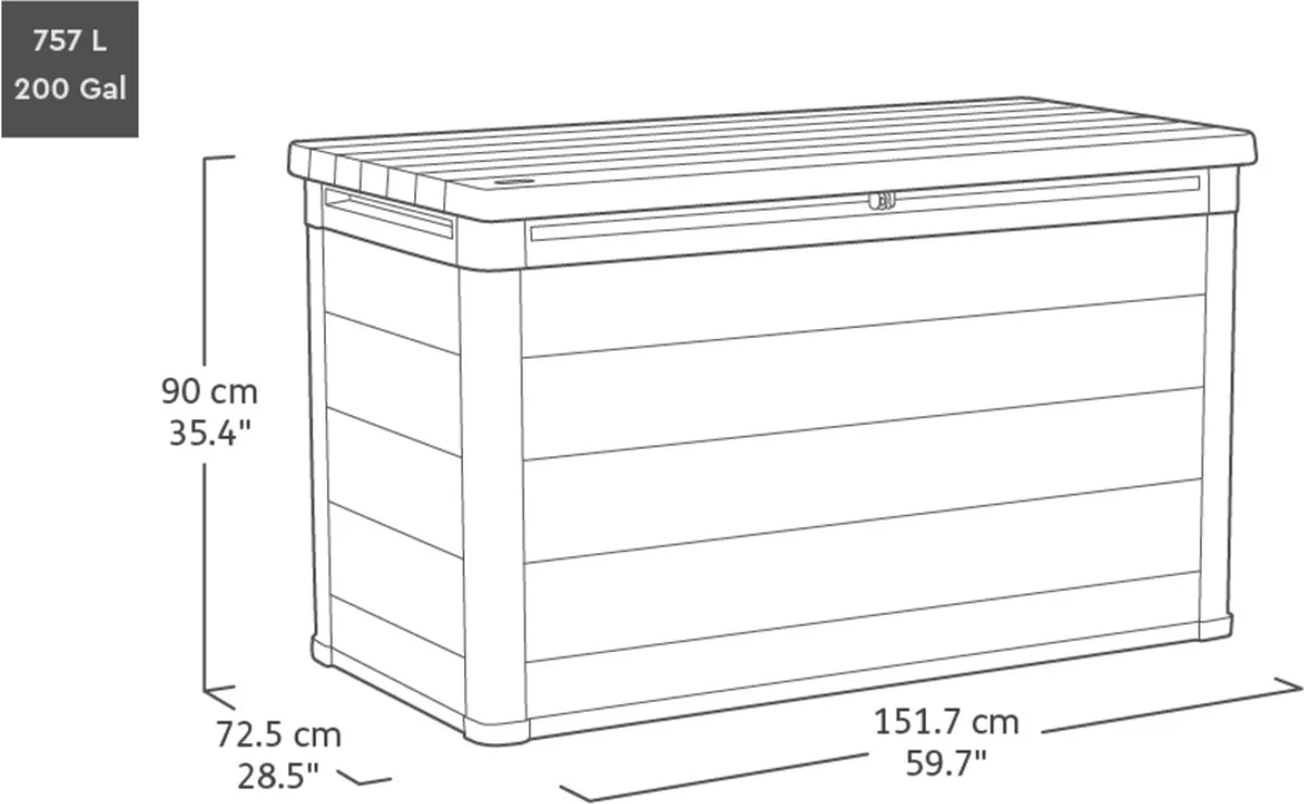 Cortina 757L Storage Box - Grey