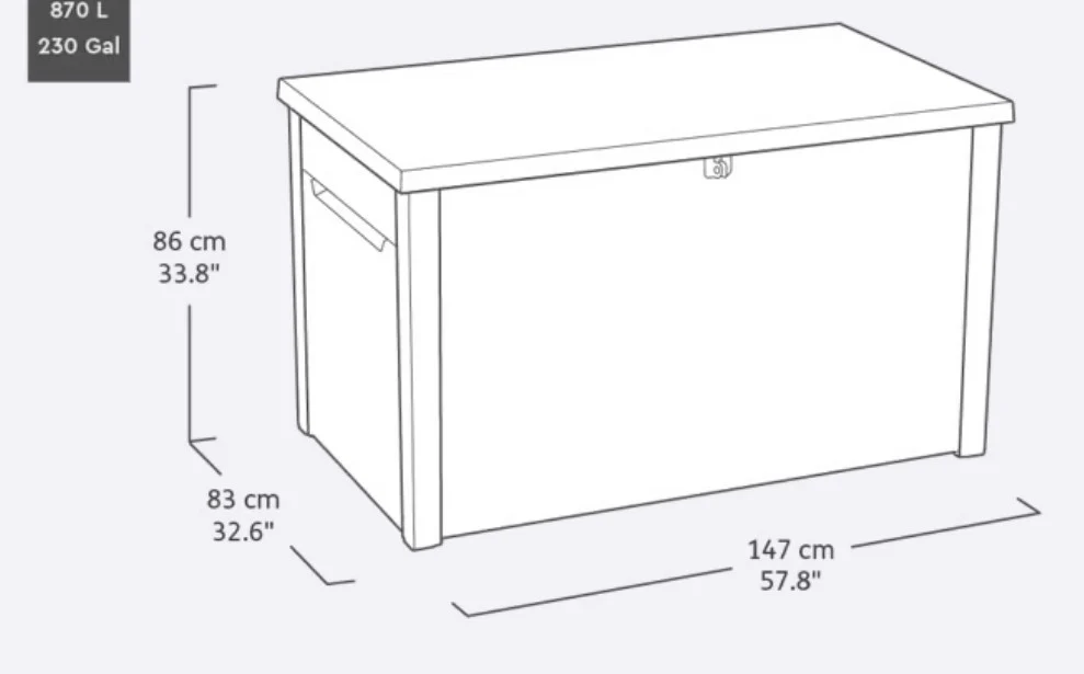 Java 870L Outdoor Storage Box - Anthracite
