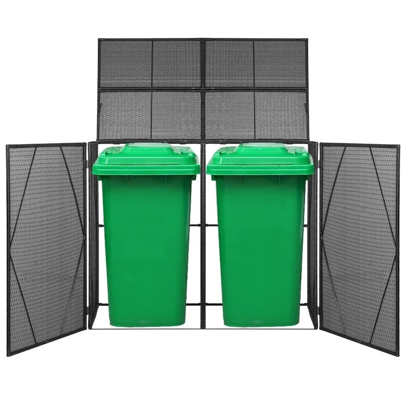 Cresskill 5 ft. W x 3 ft D Plastic Horizontal Garbage Shed