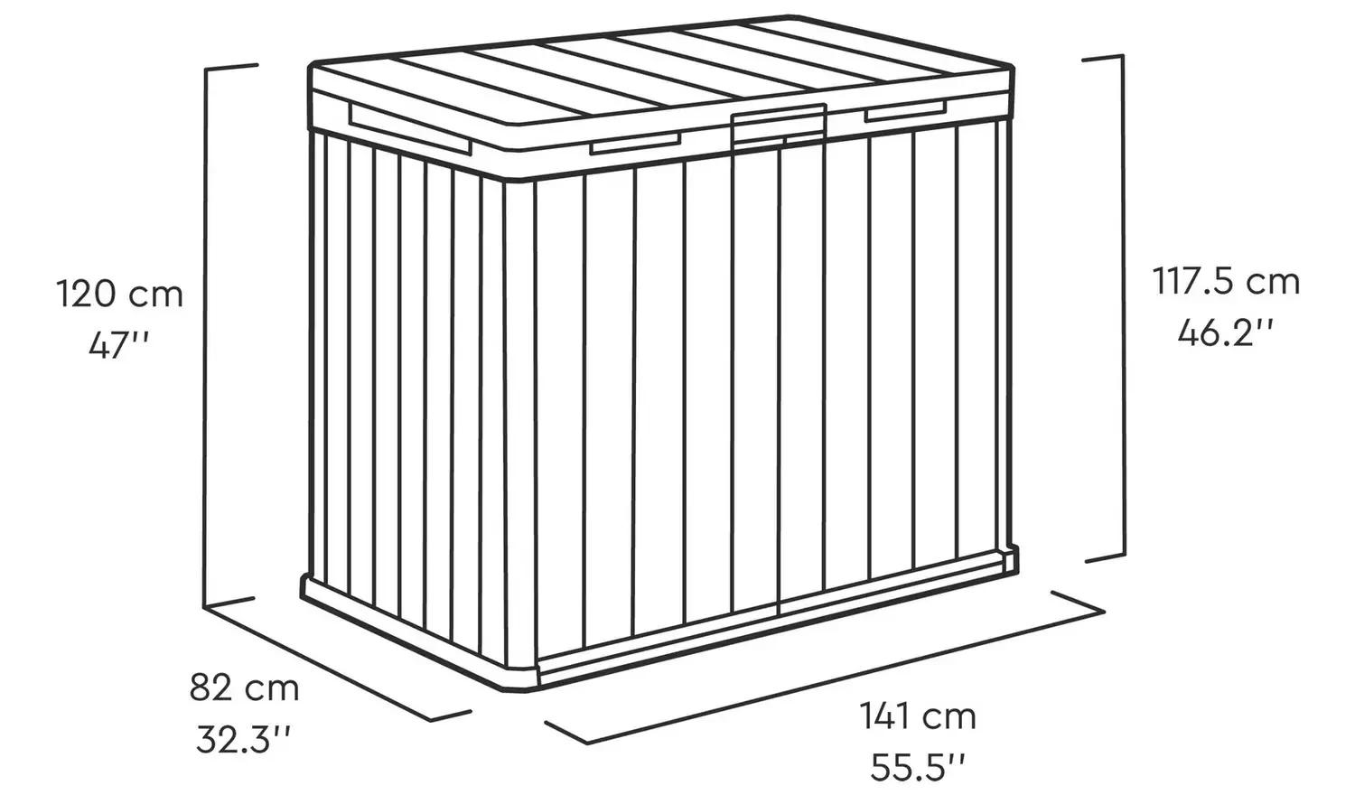 Store it Out Darwin (Grey) 1150L