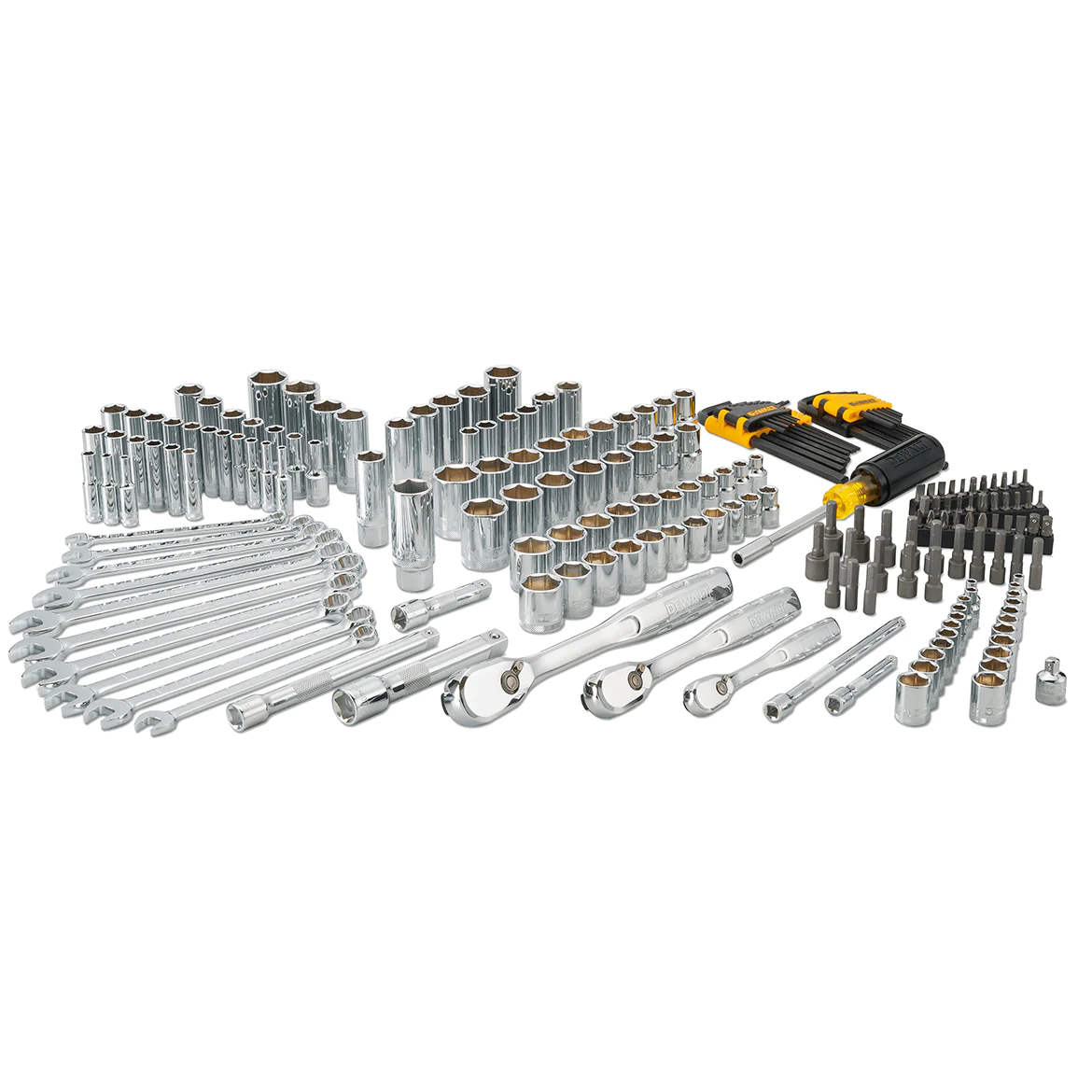 DeWALT DWMT81534 Durable Chrome SAE Quick Release Mechanics Tool Set - 205pc