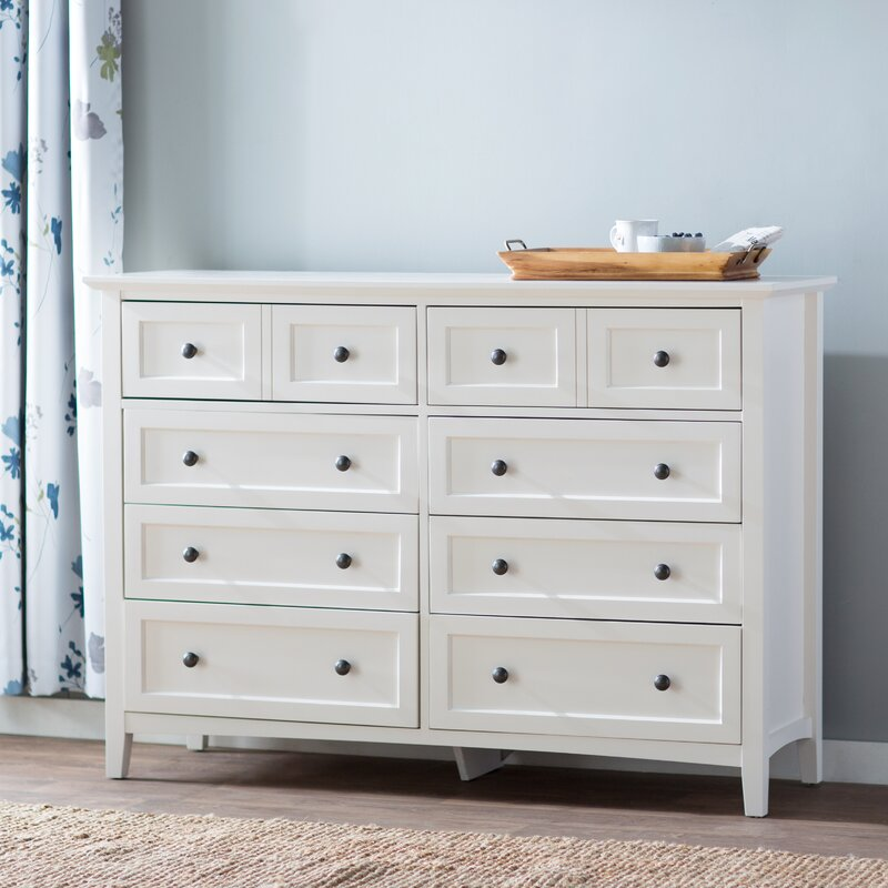 8 Drawer 60” W Double Dresser