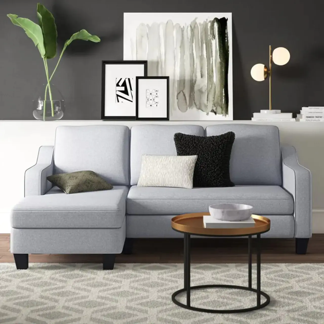 Liberty 84' Wide Reversible Sleeper Sofa & Chaise
