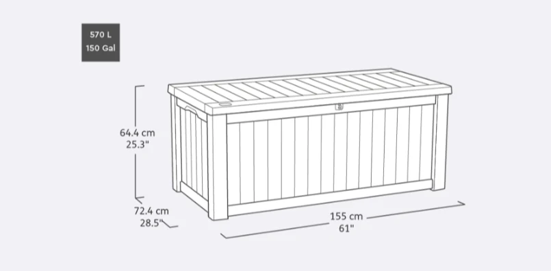 Eastwood 570L Storage Box - Anthracite