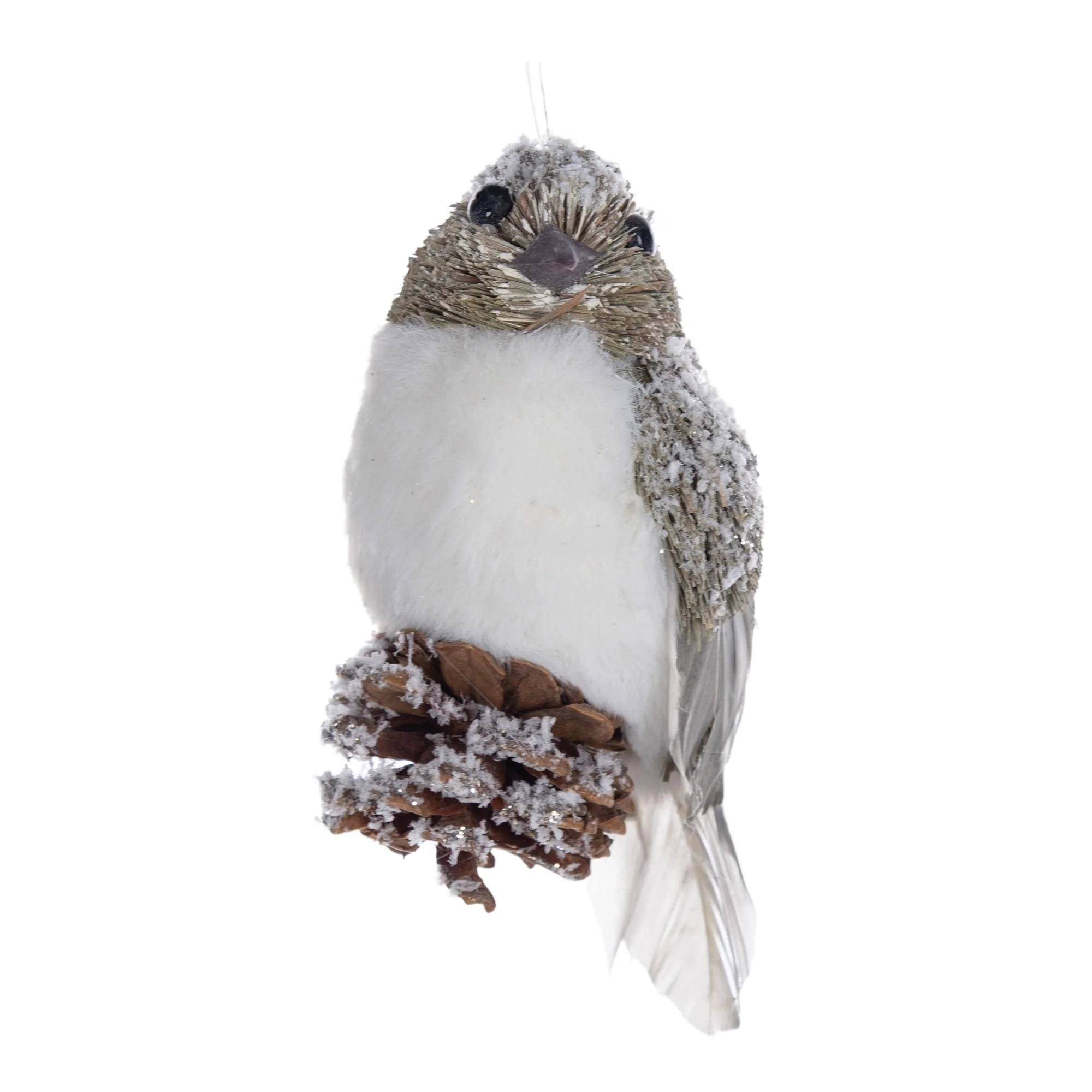 12ct Sisal Bird Christmas Ornaments 5.75