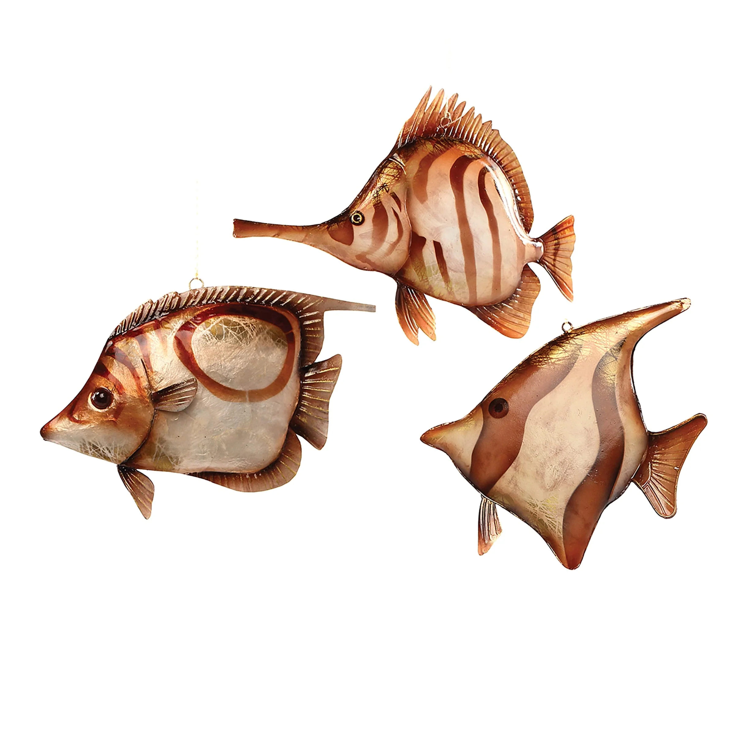 Tortoiseshell Fish Christmas Xmas Ornament Set of 3 - Set of 3